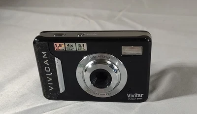 Vivitar ViviCam 5022 5.1MP Digital Camera Silver & Black - Image 1 of 4