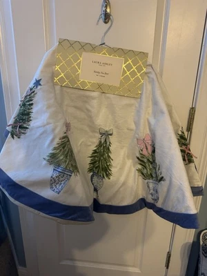 LAURA ASHLEY 56in Chinoiserie Trees Tree Skirt/NEW - Image 1 of 2