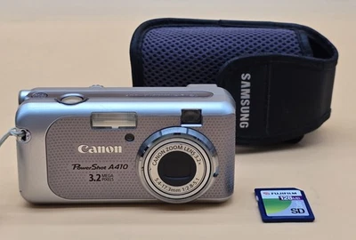Canon PowerShot A410 3.2MP Digital Camera, Silver- Working - Image 1 of 4