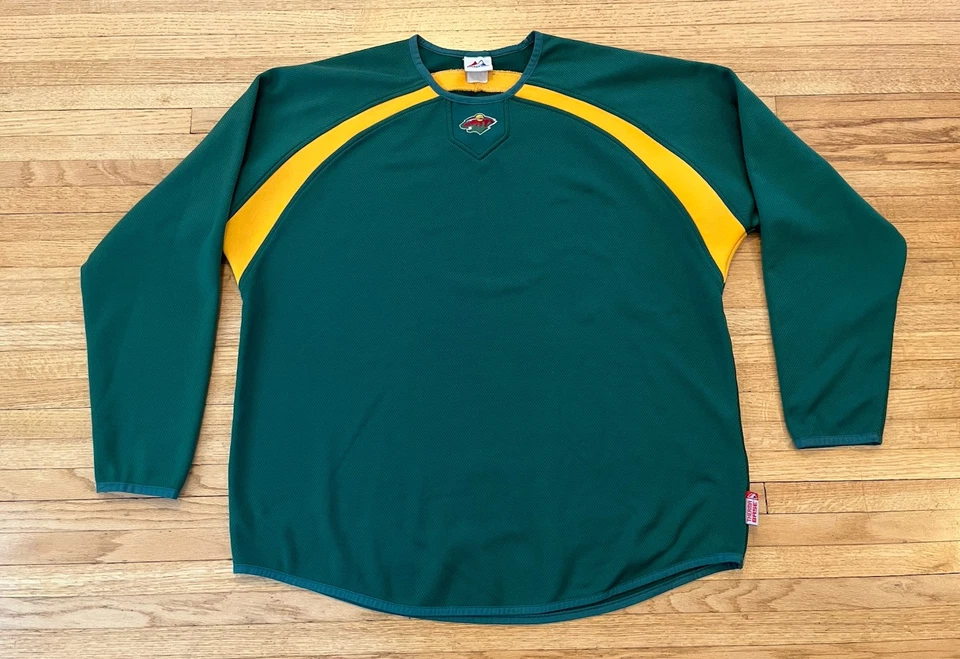 Minnesota Wild Vintage Majestic Therma Base Long Sleeve Pullover Mens XL Green  - Image 1 of 4