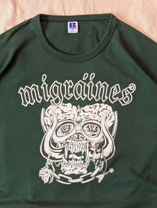 Russell Athletic Vintage 90s Migraines Obscure Punk Grunge Band Tee Size XL USA - Bild 1 von 8