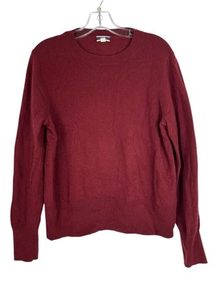 Suéter J Crew Para Mujer 100% Cachemira Ajuste Clásico Cuello Redondo Borgoña Talla Grande Foto 1 de 4