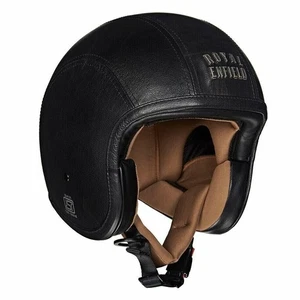 Granado Vintage Leather Helmet Black 60cm (L) Fits Royal Enfield - Picture 1 of 5