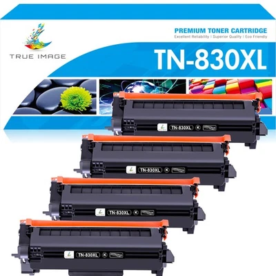 4PK TN830 XL Toner CartridgeFor Brother TN830XL DCP-L2640DW HL-L2405W L2640DW - Image 1 of 4