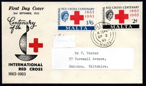 Malta 1963 Croce Rossa Centenario FDC - Foto 1 di 1