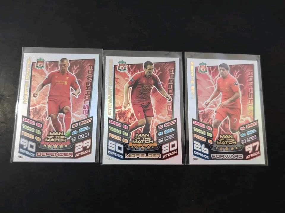 Match Attax 2012/13 Liverpool Skrtel Downing Suarez Man Of The Match - Image 1 of 1