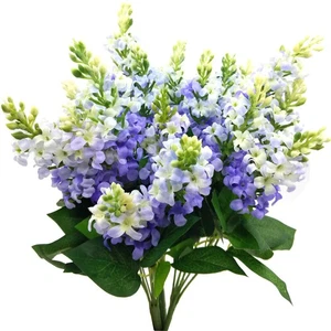 Artificial Fake Flowers Silk Plastic Plant Arrangement for Home Indoor Outdoo... - Foto 1 di 7