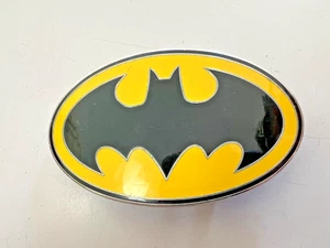 Batman Logo GTO Yellow belt buckle, TM & DC comics s05, lightly worn - Picture 1 of 3
