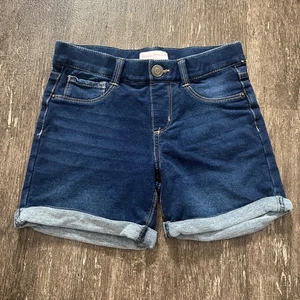 Tommy Bahama Girls Dark Wash Denim Jean Shorts Cuffed Hem Size 10 - Picture 1 of 5