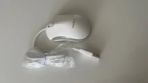 MACALLY Model(QMOUSE) USB Wired Mouse -White AND Gray – Free Shipping - Picture 1 of 5