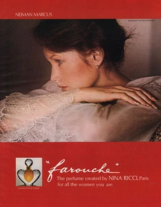 Blusa de encaje rara David Hamilton Farouche Lalique NINA RICCI 1975 anuncio de revista - Imagen 1 de 1