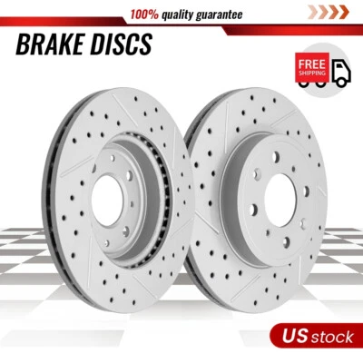 Rotores de freno de disco delanteros perforados para Honda Fit 2014 2015 2016 2017 2018 2019 2020 Foto 1 de 4