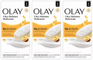 Olay Ultra Moisture Hydrant Stabseife mit Sheafeuchtigkeit, 6 Riegel - 3 Stück = 18 Riegel - Bild 1 von 2
