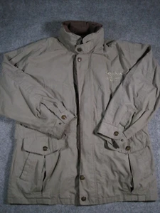 Snap On Tools Racing Jacket Mens Medium Beige Full Zip Hooded Embroidered - Picture 1 of 17