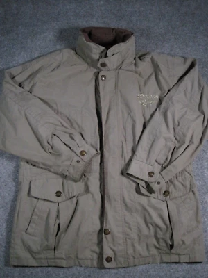 Snap On Tools Racing Jacket Mens Medium Beige Full Zip Hooded Embroidered - Image 1 of 4