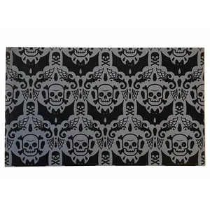 Sourpuss Spooky Damask Door Mat Spooky Gothic Homewares and Clothing - Picture 1 of 2