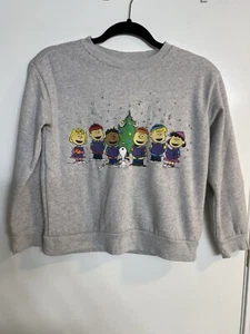 Peanuts - Charlie Brown Holiday Crew Sweatshirt- Heather Grey-Size 10 NO Lights - Picture 1 of 11