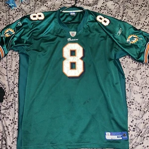 Miami Dolphins Daunte Culpepper Jersey Aqua #8 Size 56 Mens Stitched NFL - Picture 1 of 8