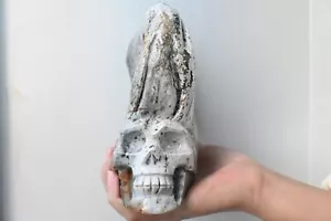 1.92kg Natural unknown Quartz hand Carved skull crystal Reiki healing - Picture 1 of 13