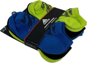 Adidas Kids 6 Pk Multicolor No Show Polyester Tiger Print Athletic Sock Set Sz M - Picture 1 of 2