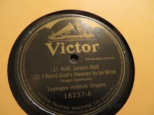 TUSKEGEE INSTITUTE SINGERS 1917 VICTOR 18237 E+ - Imagen 1 de 2