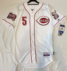 Authentic Majestic SIZE 40 MEDIUM, CINCINNATI REDS JOHNNY BENCH COOL BASE Jersey - Picture 1 of 7