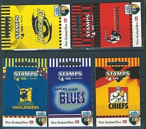 NEW ZEALAND 1999 RUGBY SUPER 12 SET OF 5 MINT BOOKLETS - Picture 1 of 1