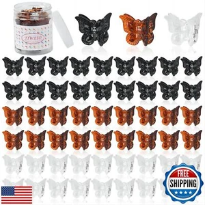 TIWEIO 50Pcs Butterfly Hair Clips Mini Cute Hair Styling Accessories Clips fo - Picture 1 of 5