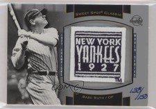2003 Upper Deck Sweet Spot Classic Souvenir Logo /150 Babe Ruth #P-BR3 Patch HOF