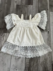 Trish Scully Dress Girls 2 White Lace Off Shoulder Short Sleeve Fancy Party - Picture 1 of 3