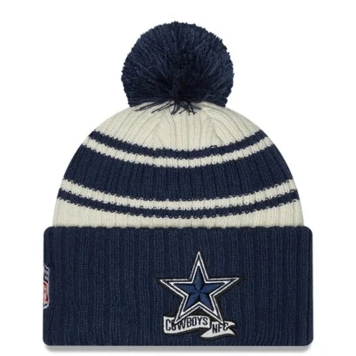New Era Dallas Cowboys Gorra Gorro Calavera Tejido Esquí Sombrero Tobogán Adulto Hombre Lateral Foto 1 de 4