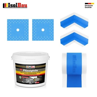 Dichtset Dusche Flüssigfolie 4 kg Abdichtset Dichtband Bad Duschelement Set - Bild 1 von 4