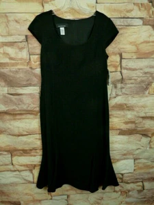 JNY JONES NEW YORK Kleid Flügelärmel schwarz Rundhalsausschnitt Größe 6 Karriere - Bild 1 von 7