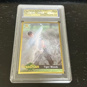 2001 LEGENDS GRAND SLAM 15 Stroke Victor TIGER WOODS Vol 13 #1 ~ USA 10 GEM MINT - Picture 1 of 2