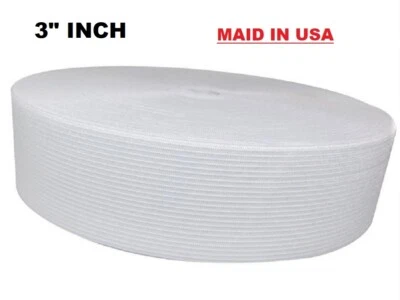 Banda elástica tejida de 3" pulgadas 15 yardas de alta calidad. HECHO EN USA Foto 1 de 4
