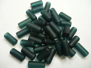 1970er American Vintage Ofen BLAUER ZIRKON MATT Röhre Perlen 13 x 6 mm G72-42 M - Bild 1 von 6