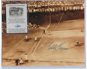 Foto firmada por Bobby Thomson tomada en todo el mundo de los gigantes 8x10 SOPLOA RWCOA - Imagen 1 de 7
