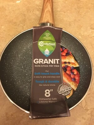 Ecolution GRANIT Grande Non-Stick Copper CLR Pan woodgrain Finish Handle 8” - Image 1 of 2