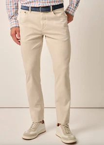 NEW JOHNNIE-O STONE CARMEL SATEEN 5 POCKET PANTS SIZE 30W X 30L 30 X 30 - Picture 1 of 8