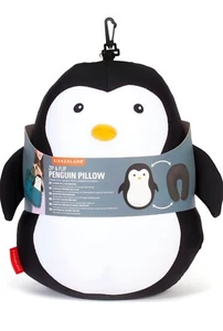 Kikkerland Zip & Flip Pinguin Plüsch Nackenkissen Mikroperlen Reisekissen - Bild 1 von 3