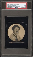 1924 Godfrey Phillips, Charlie Chaplin, PSA 5 Cinema Stars Circular!
