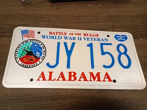 Expired Alabama Battle of the Bulge World War II Veteran License Plate Ardennes - Picture 1 of 10
