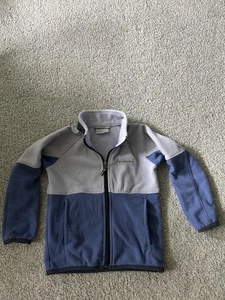 Columbia Kids Size 4T Light Blue/ Dark Blue Fleece Jacket Zip Up - Picture 1 of 7