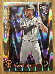 2025 Topps Chrome #116 Grant McCray RC Ray Wave Refractor San Francisco Giants - Picture 1 of 2
