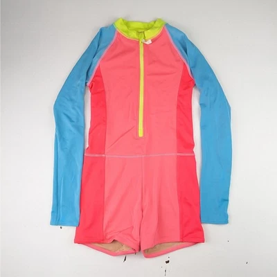 Crewcuts Neon One Piece Rashguard Girls 8 - Imagem 1 de 4