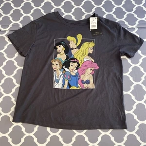 Disney Princesses Youth Extra Large Graphic Cropped Short Sleeve Girls - Picture 1 of 8