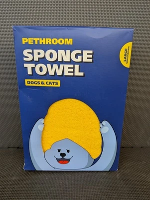 PETHROOM Toalla Esponja Mascota Gato Perro Toalla de Secado Ultra Absorbente Baño Ducha M Foto 1 de 2