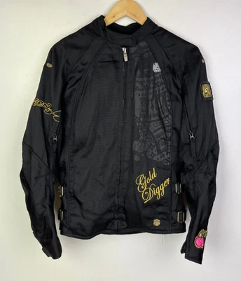 MOTORCYCLE JACKET Size S (UK 10) Women`s Back Armour Black - Great Condition - Image 1 of 4