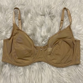 Le Perla 38D Bra Tan Villa Toscana Underwire Back Closure Sheer Cup