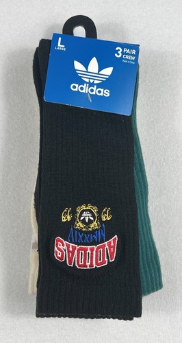 Adidas Originals Varsity Confezione da 3 Calze Crew Taglia Large IU9379C)